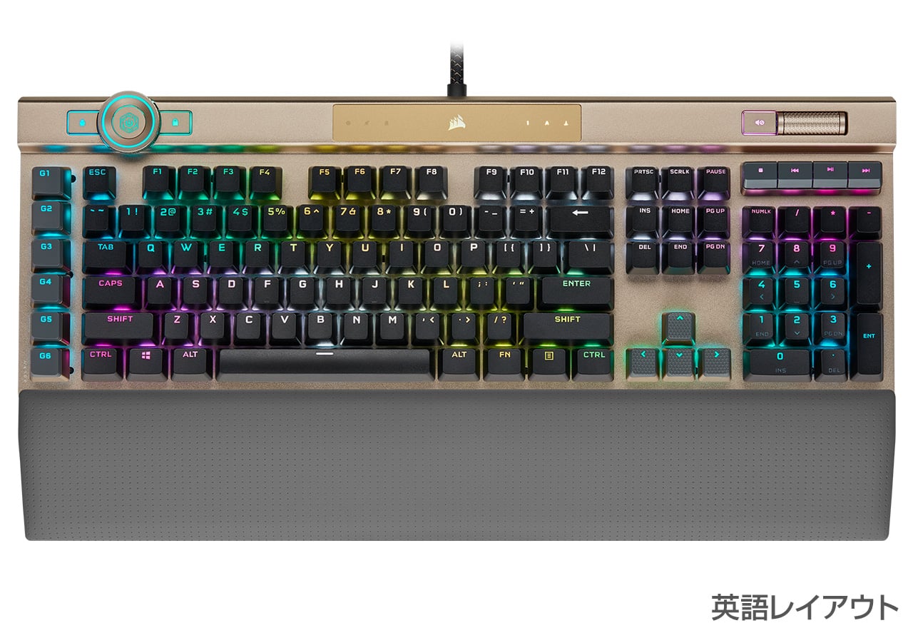 ジャンク Corsair K100 RGB オプティカル光学スイッチ 日本語配列スマホ/家電/カメラ