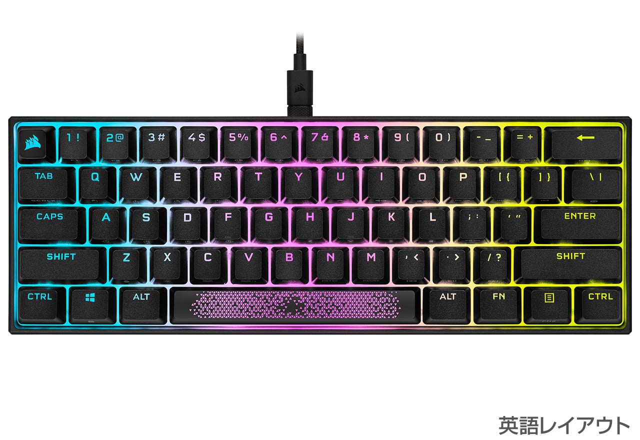 CORSAIR K65 RGB MINI 60% gaming keyboardスマホ/家電/カメラ