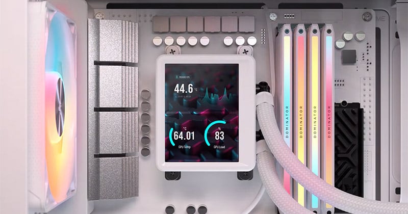 ポンプヘッドに3.5インチのLCDパネルを搭載