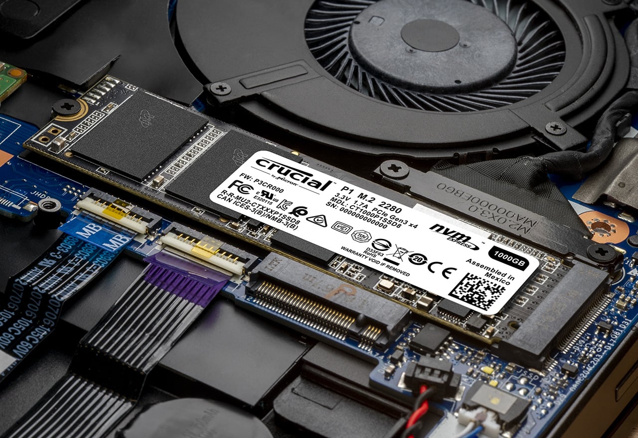 Crucial M.2 2280 SSD P1シリーズ 1.0TB