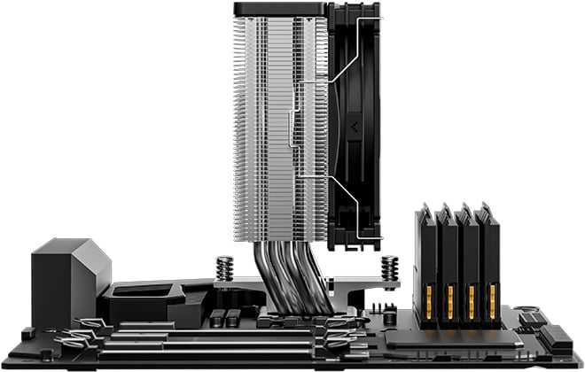 メモリとの干渉を防ぐオフセットデザイン