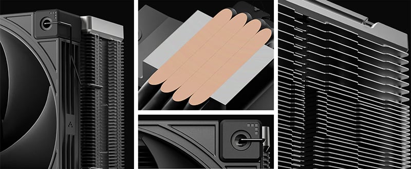 冷却効率を高めるヒートパイプを採用