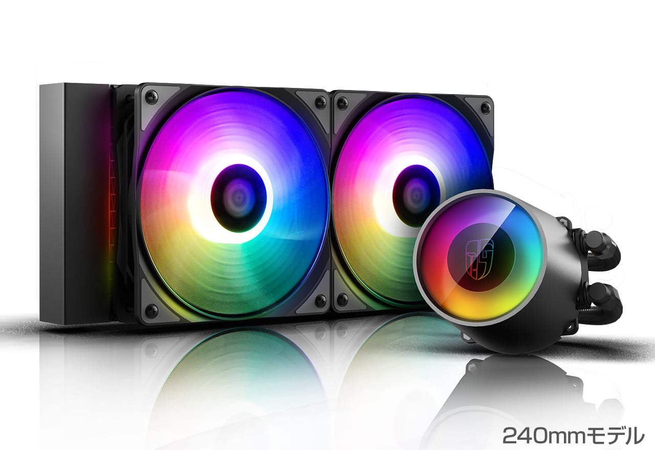 【簡易水冷】Deepcool Castle 240 rgb  240mmモデル