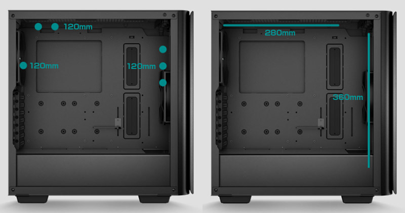 Deepcool CK500 ミドルタワーPCケース 強化ガラス E-ATX対応 R-CK500