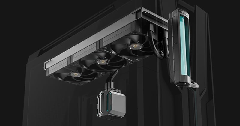 大型の一体型水冷CPUクーラーを標準搭載