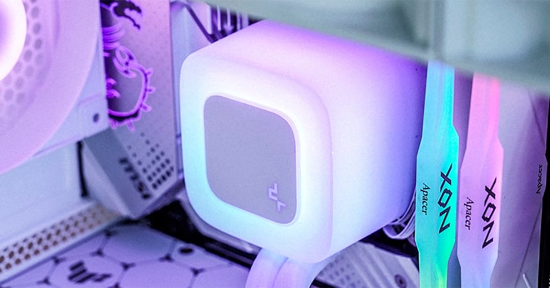 ポンプヘッドとファンにアドレサブルRGB LEDを搭載
