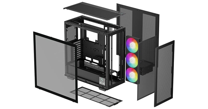 メッシュパネルを多用した高エアフロー設計