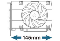 約145mmのショートサイズで小型PCにも搭載可能