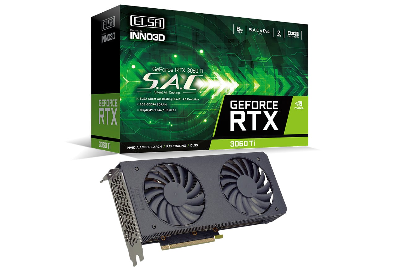 ELSA GeForce RTX 3060 Ti S.A.C LHR | ELSA GeForceシリーズ | 株式