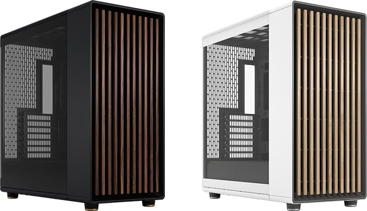 木材を使ったデザインと背面コネクタマザーボードに対応