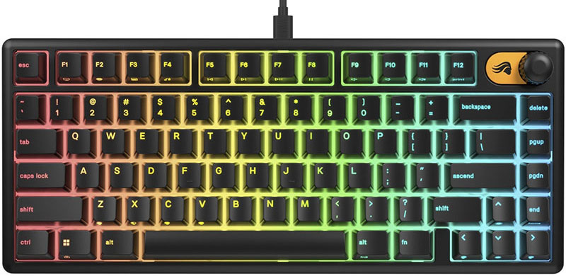 コンパクトな75%メンブレンキーボード
