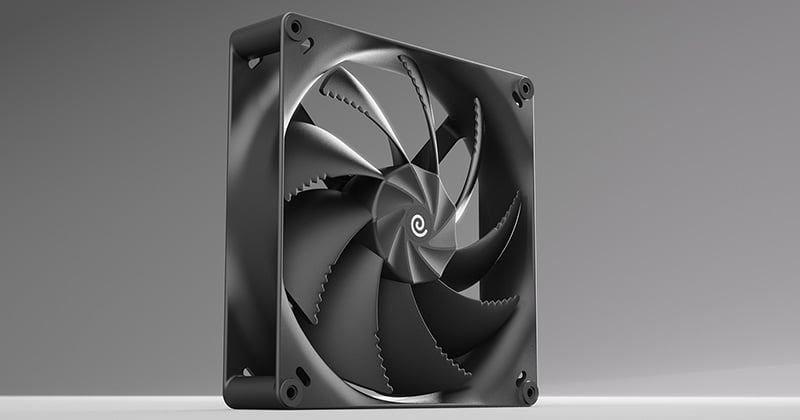 厚さ40mm、直径180mmの大型ファン