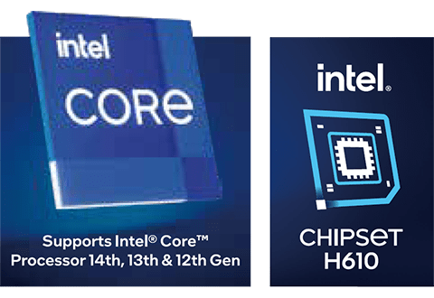 Intel H610チップセットを搭載