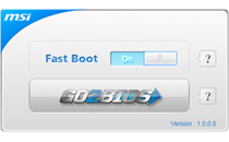 簡単にBIOSセットアップ画面へ移行できる「GO2BIOS」