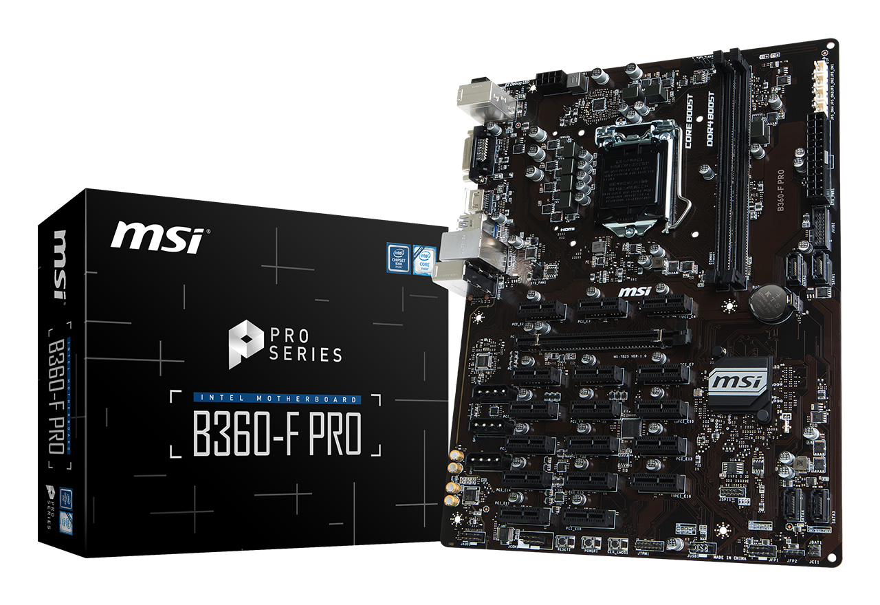 MSI B360-F PRO Intel マザーボード　マイニング用