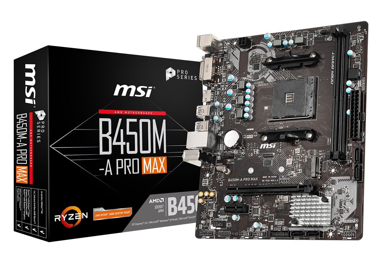 B450M-A PRO MAX | MSI マザーボード AMD B450チップセット | 株式会社 