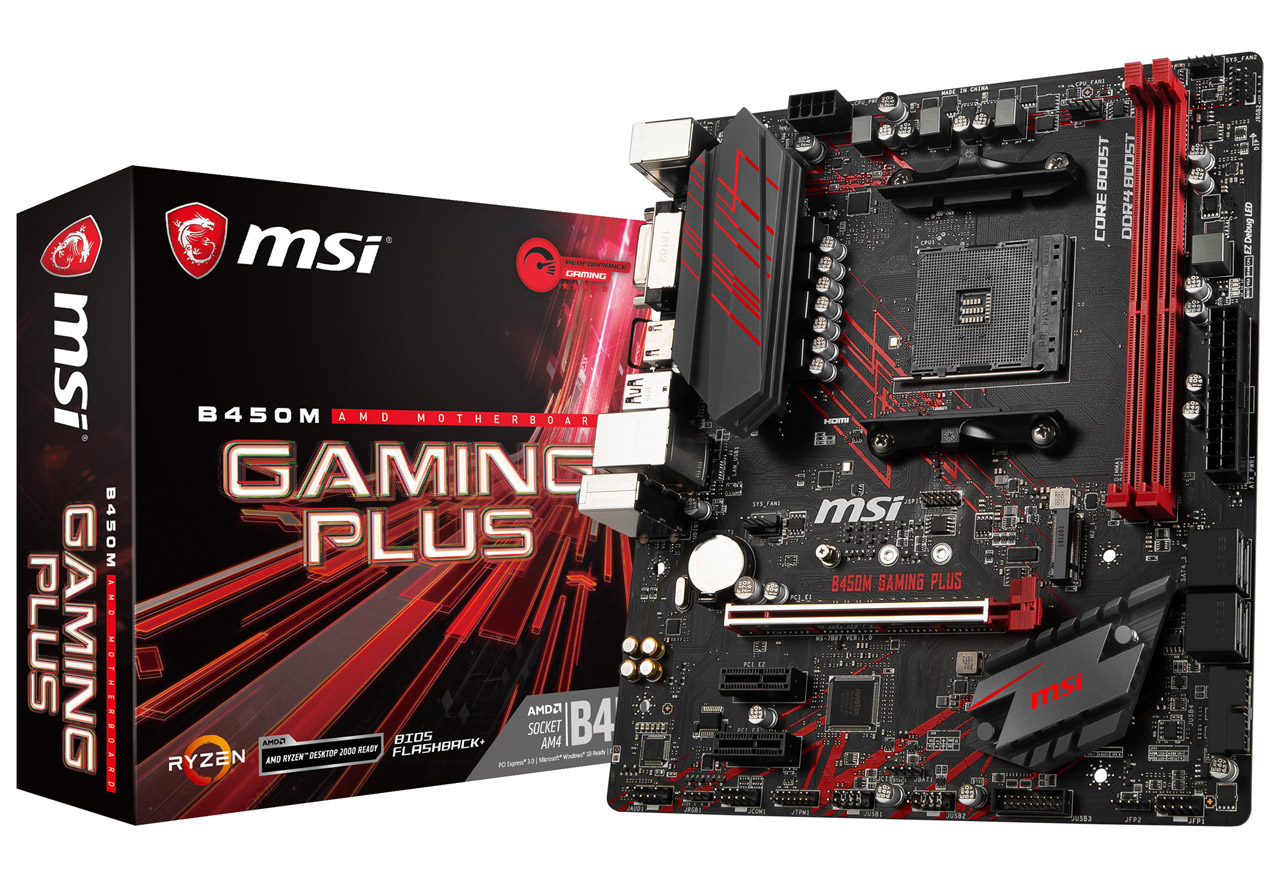 B450M GAMING PLUS | MSI マザーボード AMD B450チップセット | 株式