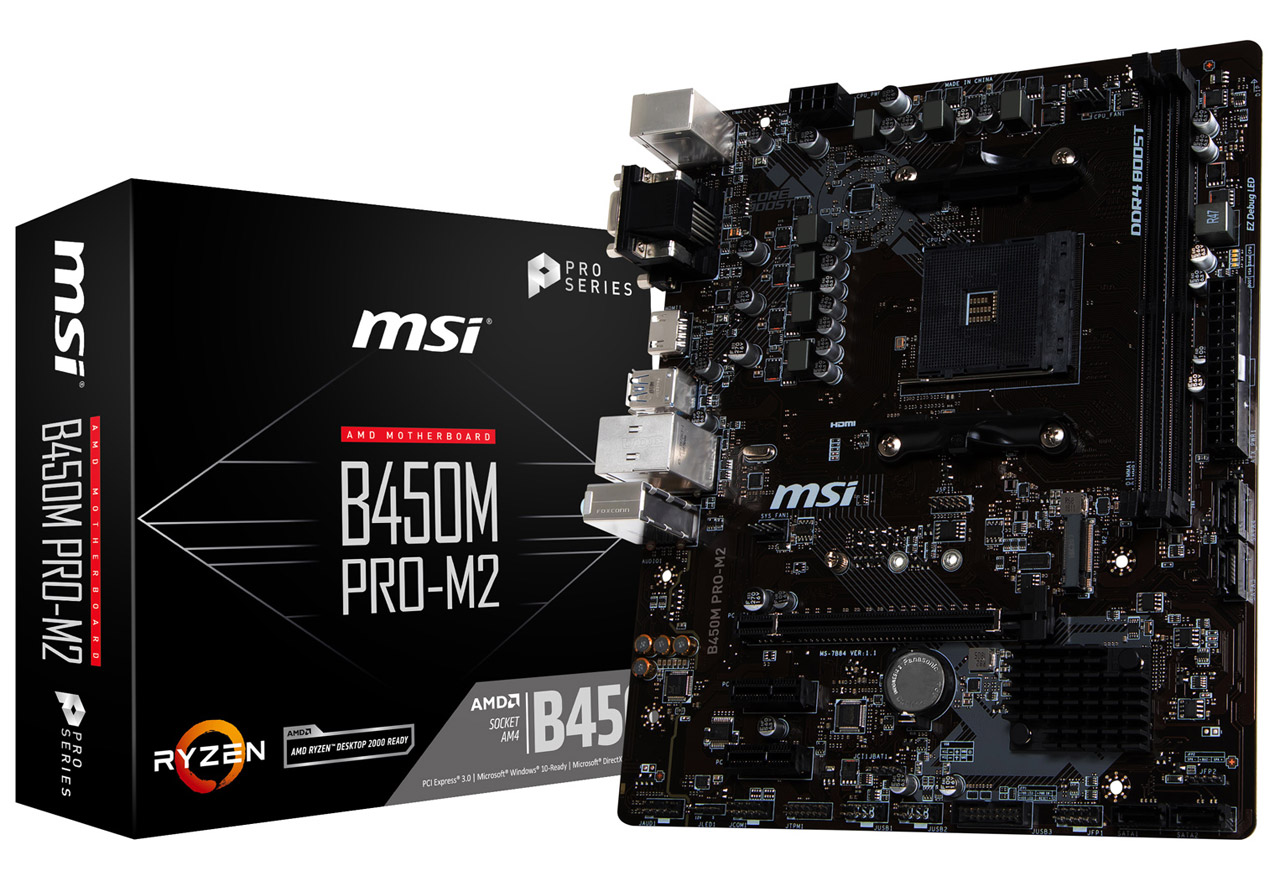 B450M PRO-M2 | MSI マザーボード AMD B450チップセット | 株式会社アスク