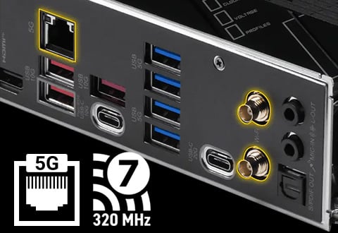 5ギガビットLAN、Wi-Fi 7モジュールを搭載