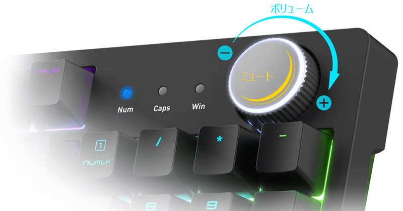 ボリュームコントローラーを装備