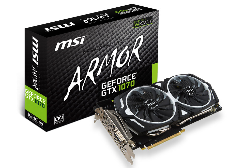 ＭＳＩ GEFORCE GTX1070 ARMOR 8G OC 8GBメモリ