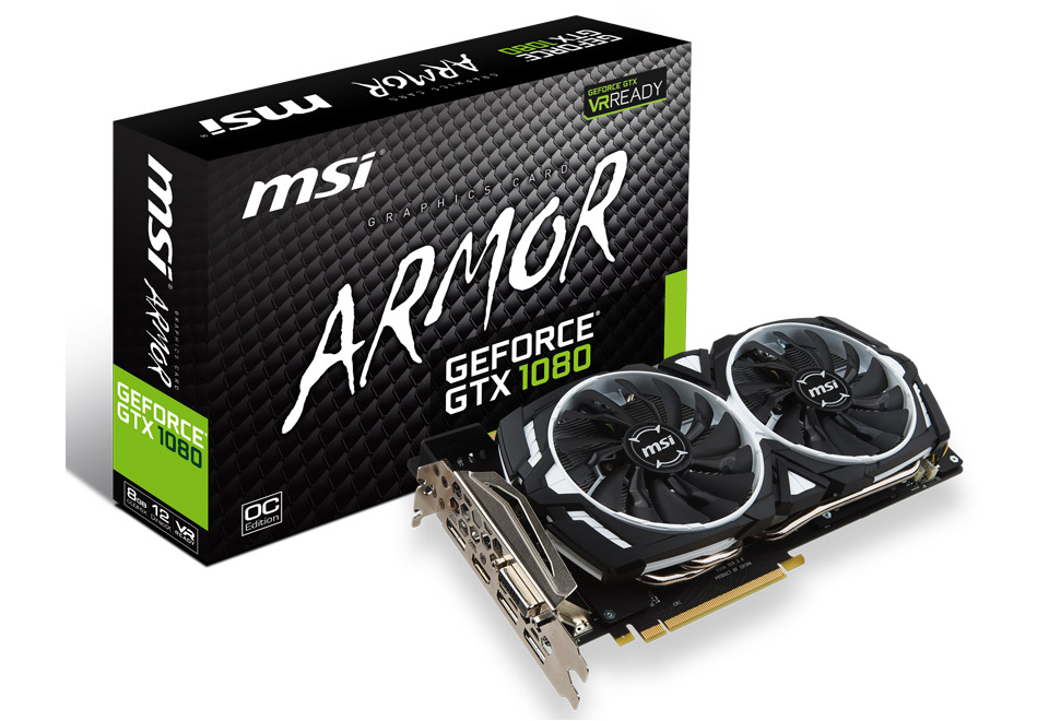 GeForce GTX 1080 ARMOR 8G OC | MSI グラフィックボード GeForce GTX