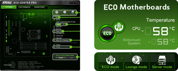 エコに最適化された基板とECO CENTER PROを搭載