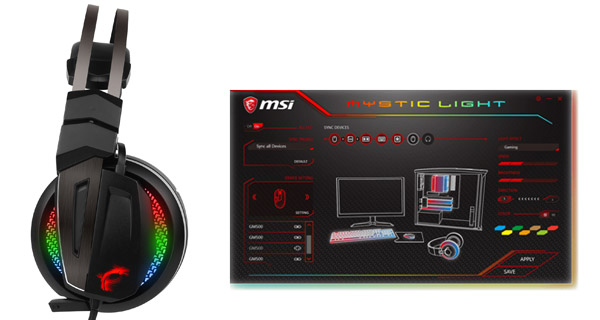 LEDカラーのカスタマイズが行える「Mystic Light」