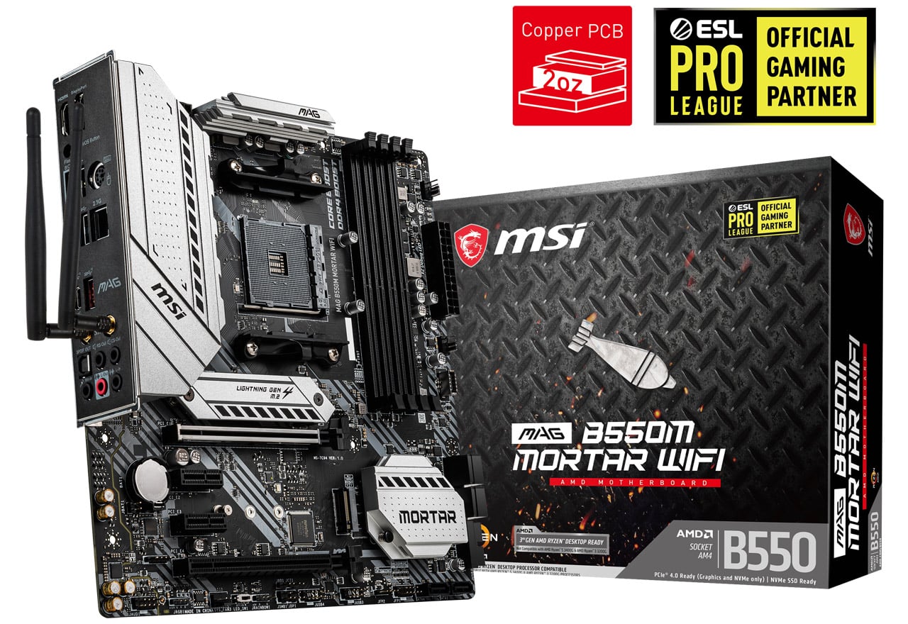 MAG B550M MORTAR WIFI | MSI マザーボード AMD B550チップセット ...