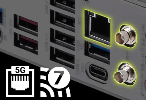 5ギガビットLAN、Wi-Fi 7モジュールを搭載