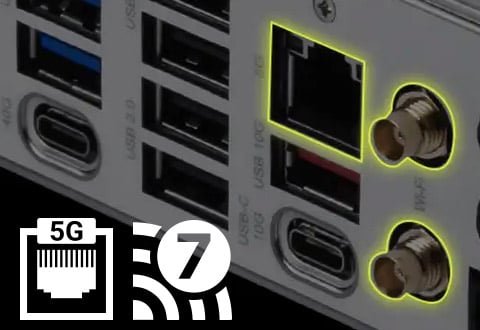5ギガビットLAN、Wi-Fi 7モジュールを搭載