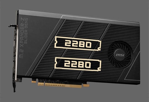 M.2スロットを増設可能な「M.2 Xpander-Z Slider Gen5」を付属