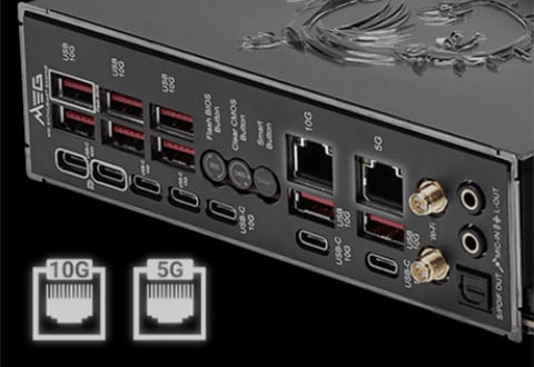 10ギガビットLAN、5ギガビットLAN、Wi-Fi 7モジュールを搭載