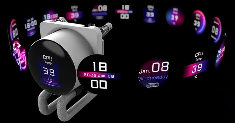 ポンプヘッドに2.1インチのLCDパネルを搭載