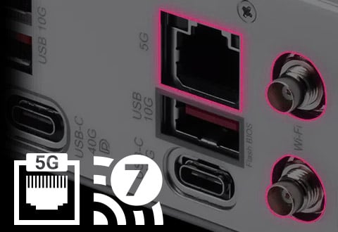 5ギガビットLAN、Wi-Fi 7モジュールを搭載