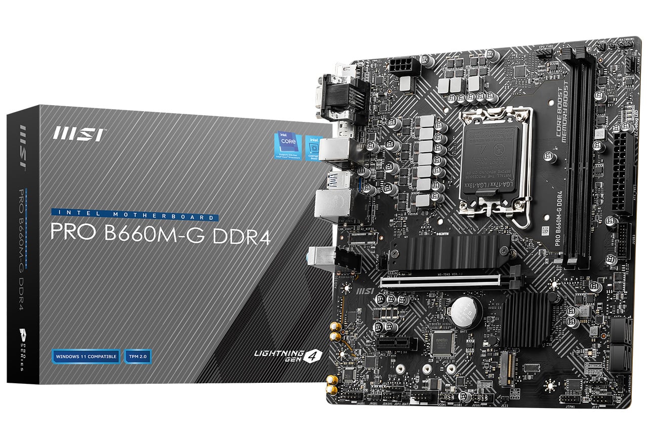 PRO B660M-G DDR4 | MSI マザーボード Intel B660チップセット | 株式 
