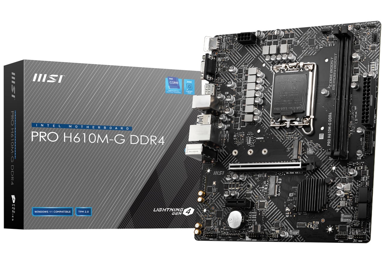 PRO H610M-G DDR4 | MSI マザーボード Intel H610チップセット | 株式
