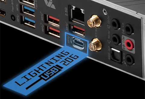 USB 3.2 Gen 2x2 Type-Cポートを搭載