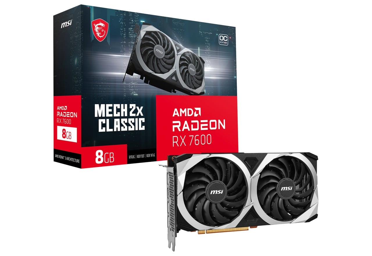 MSI Radeon RX 7600 MECH 2X CLASSIC 8G OC グラフィックスボード VD8538-