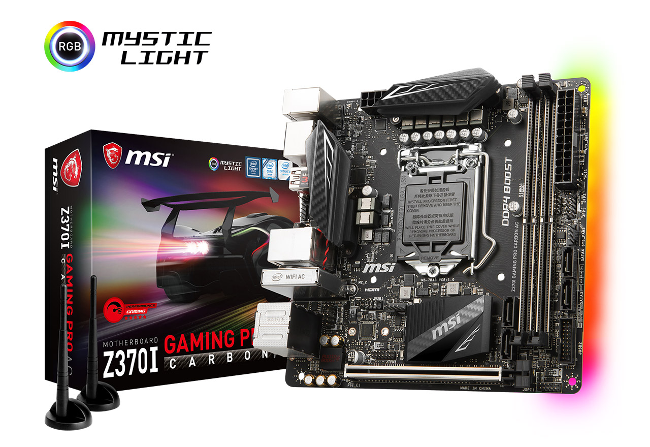 Z370I GAMING PRO CARBON AC | MSI マザーボード Intel Z370チップ ...