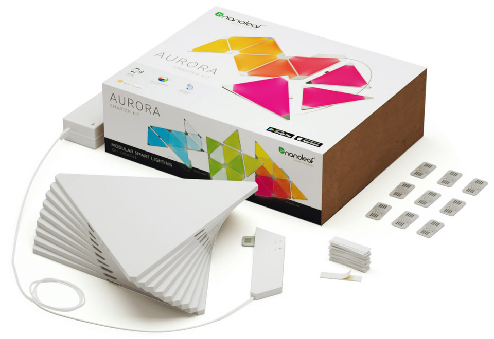 Nanoleaf Aurora Smarter Kit | Nanoleaf スマートLEDパネル | 株式 