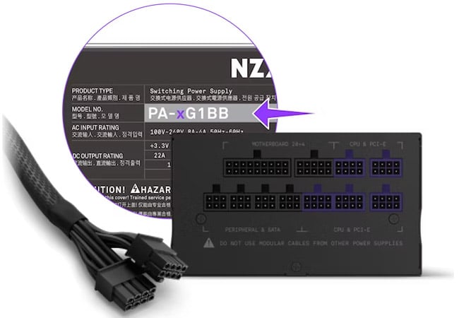 NZXT Cシリーズの電源ユニットに対応