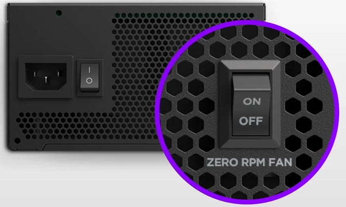 低負荷時に静音動作するZero RPMファンモード