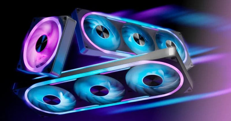 軸やフレーム部分にアドレサブルRGB LEDを搭載
