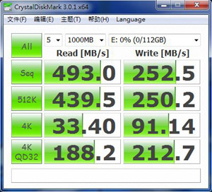 CrystalDiskMark 3.0.1 デフォルト（ランダム）