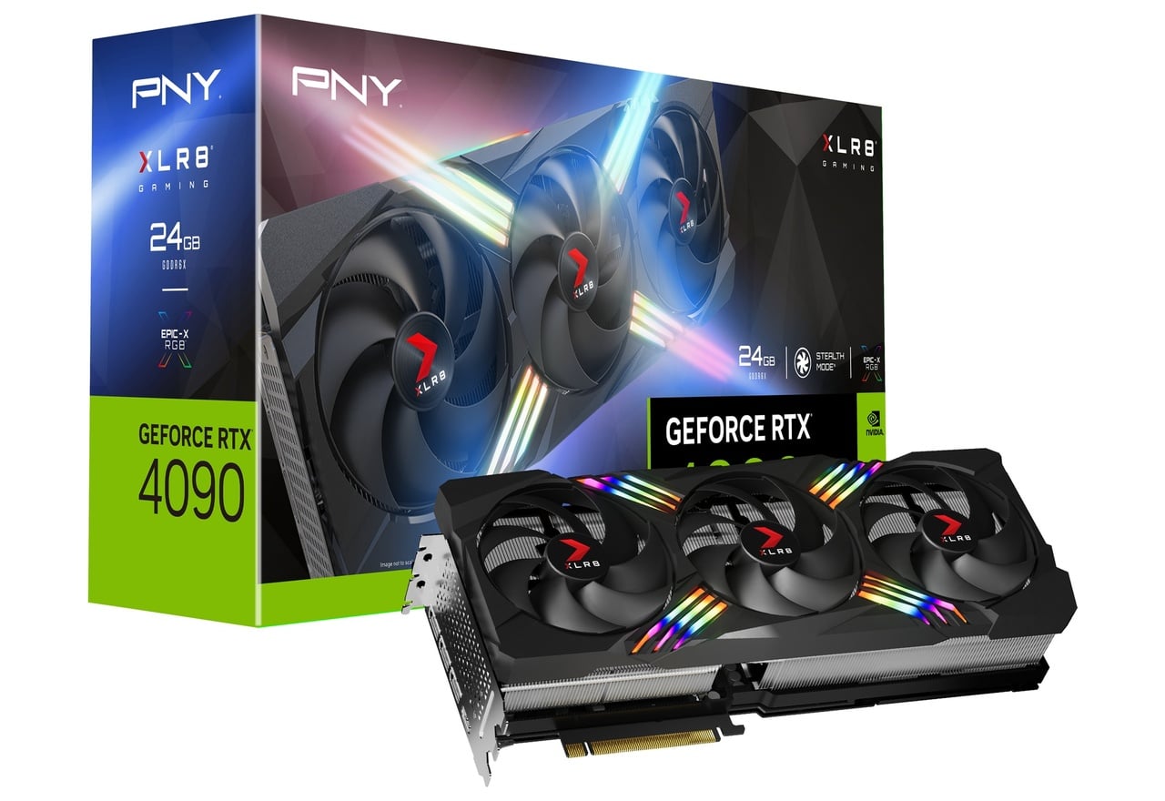 PNY GeForce RTX(R) 4090 24GB XLR8 Gaming Verto Epic-X RGB(TM) Triple Fan  Graphics Card