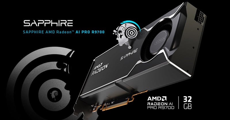 SAPPHIRE AMD Radeon AI PRO R9700 32GB GDDR6 LITE 製品画像