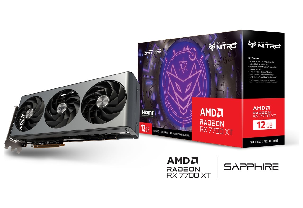 SAPPHIRE NITRO+ Radeon RX 7700 XT GAMING OC 12GB GDDR6