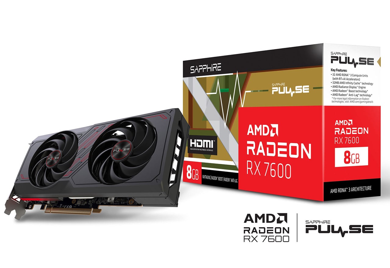 SAPPHIRE PULSE Radeon RX 7600 GAMING 8GB GDDR6 | SAPPHIRE