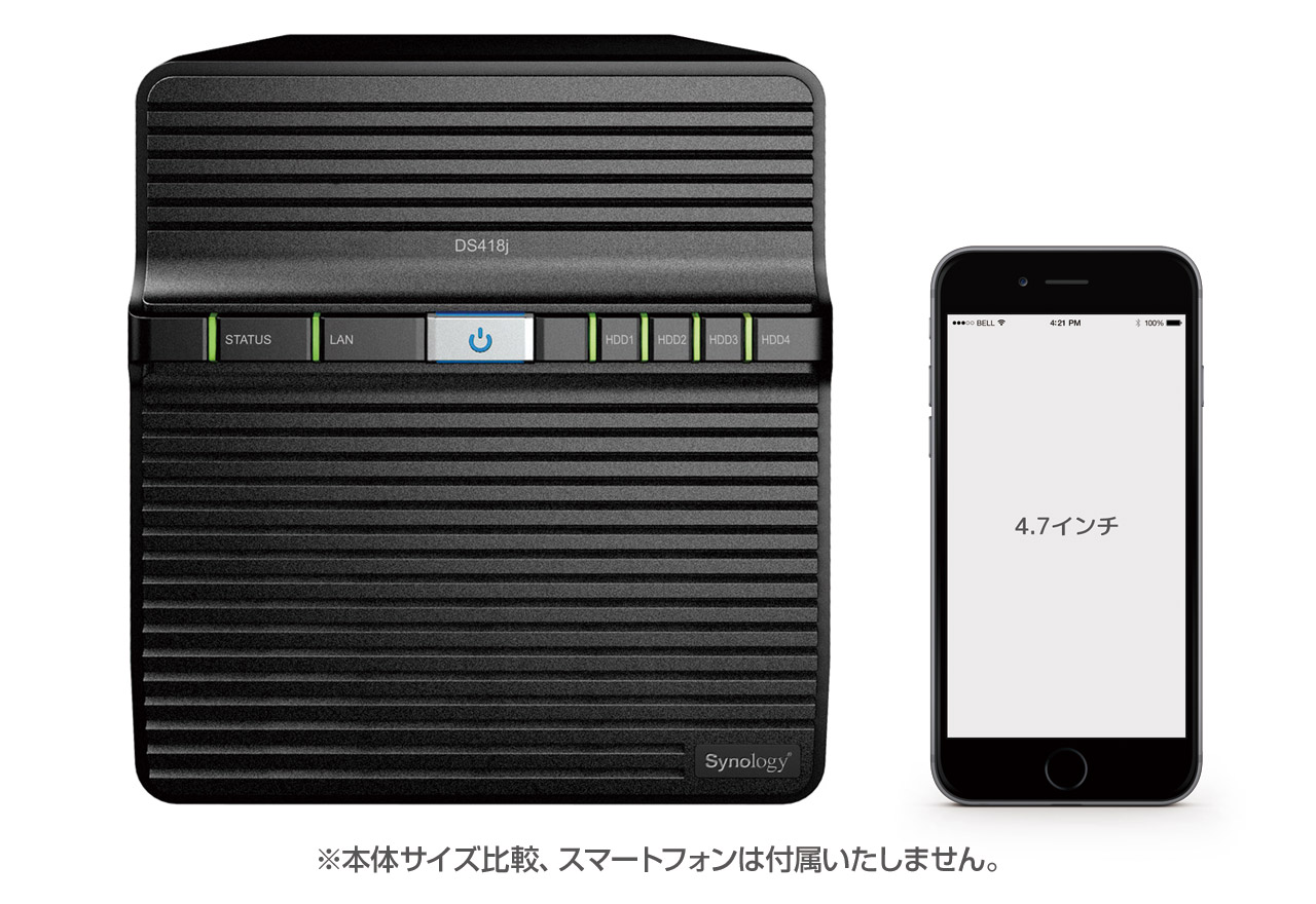 Synology Diskstation DS418j　4ベイNASキット